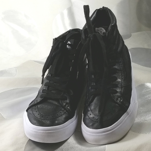 Vans Shoes - Vans Premium Leather SK8-Hi Reissue Back Zip With Laces VG- US W8.5 M7
